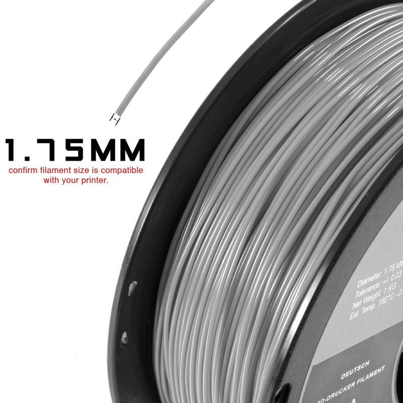 HATCHBOX 1.75mm Red PLA 3D Printer Filament, 1 KG Spool, Dimensional Accuracy +/- 0.03 mm, 3D Printing Filament - Image 3