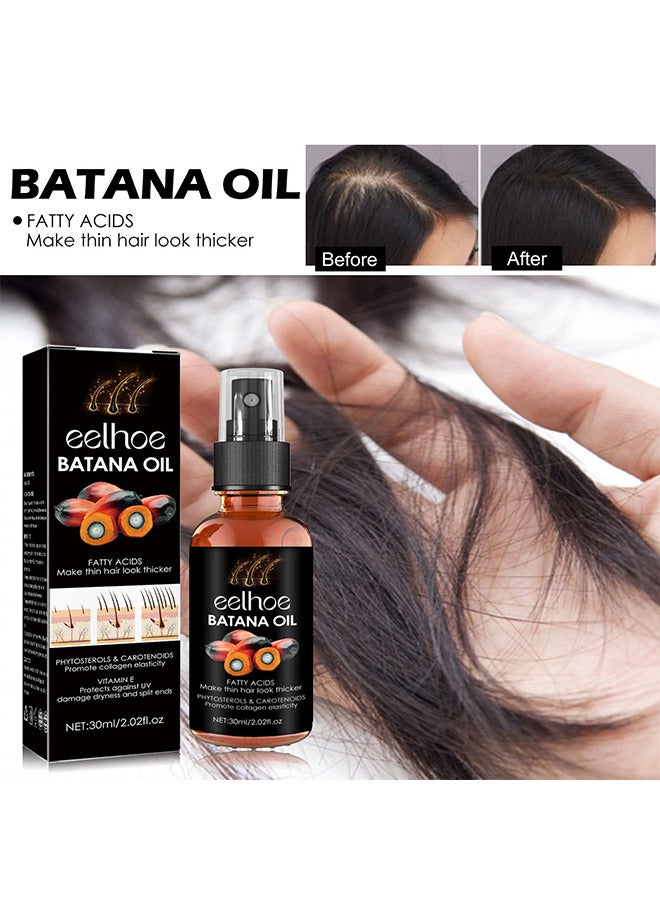 EELHOE Batana Oil For Hair Growth, Batana Oil Organic For Healthy Hair, Repair Damaged Hair, Nourishes Thin Hair Scalp Skin And Loss Hair Growth Fir, Reduces Hair Loss, 30ML - Image 2