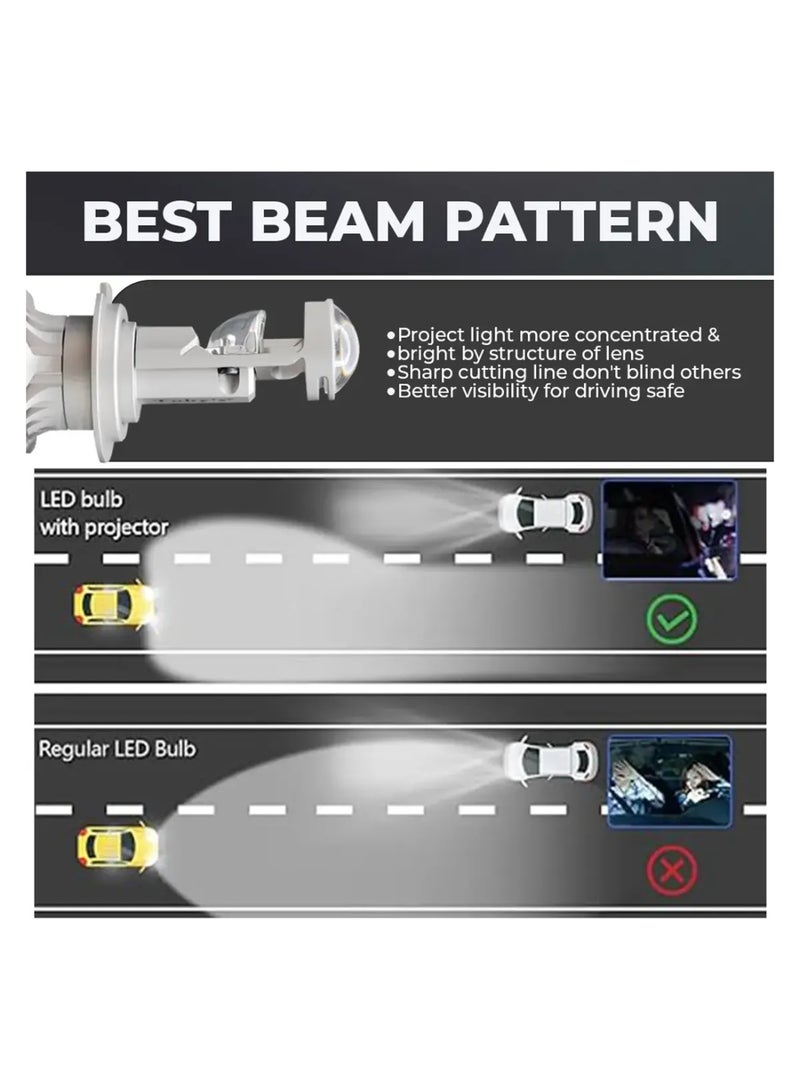 توبيز مصابيح أمامية LED جديدة من Tobys TL3 مع عدسة جهاز عرض صغير، شعاع عالي/منخفض، تيار مستمر 12 فولت، 6500 كلفن، ضوء أبيض - TL3 LENSE - Image 3