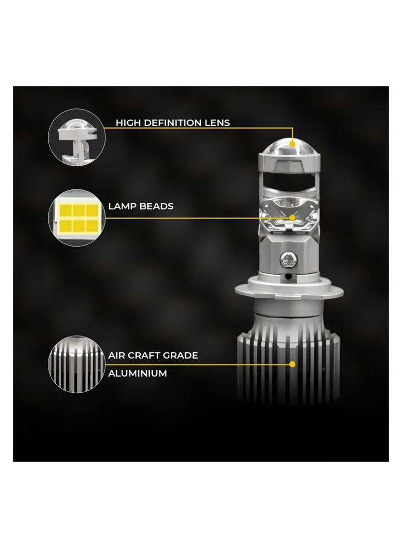 توبيز مصابيح أمامية LED جديدة من Tobys TL3 مع عدسة جهاز عرض صغير، شعاع عالي/منخفض، تيار مستمر 12 فولت، 6500 كلفن، ضوء أبيض - TL3 LENSE - Image 4
