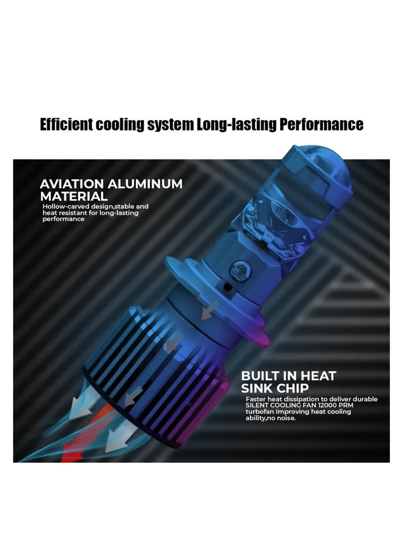 توبيز مصابيح أمامية LED جديدة من Tobys TL3 مع عدسة جهاز عرض صغير، شعاع عالي/منخفض، تيار مستمر 12 فولت، 6500 كلفن، ضوء أبيض - TL3 LENSE - Image 5