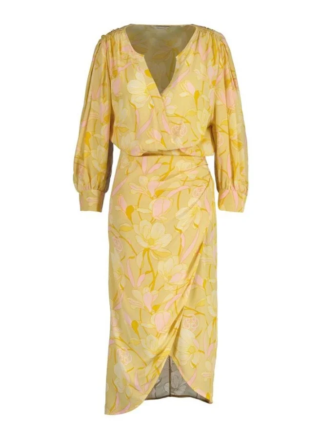 GANT Regular Fit Magnolia Print Wrap Dress