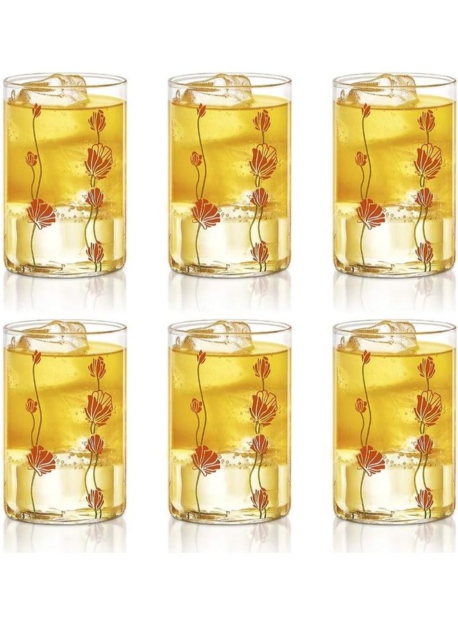 BOROSIL Vision D'signer Glass Set Of 6- Microwavable, Medium White - Image 1