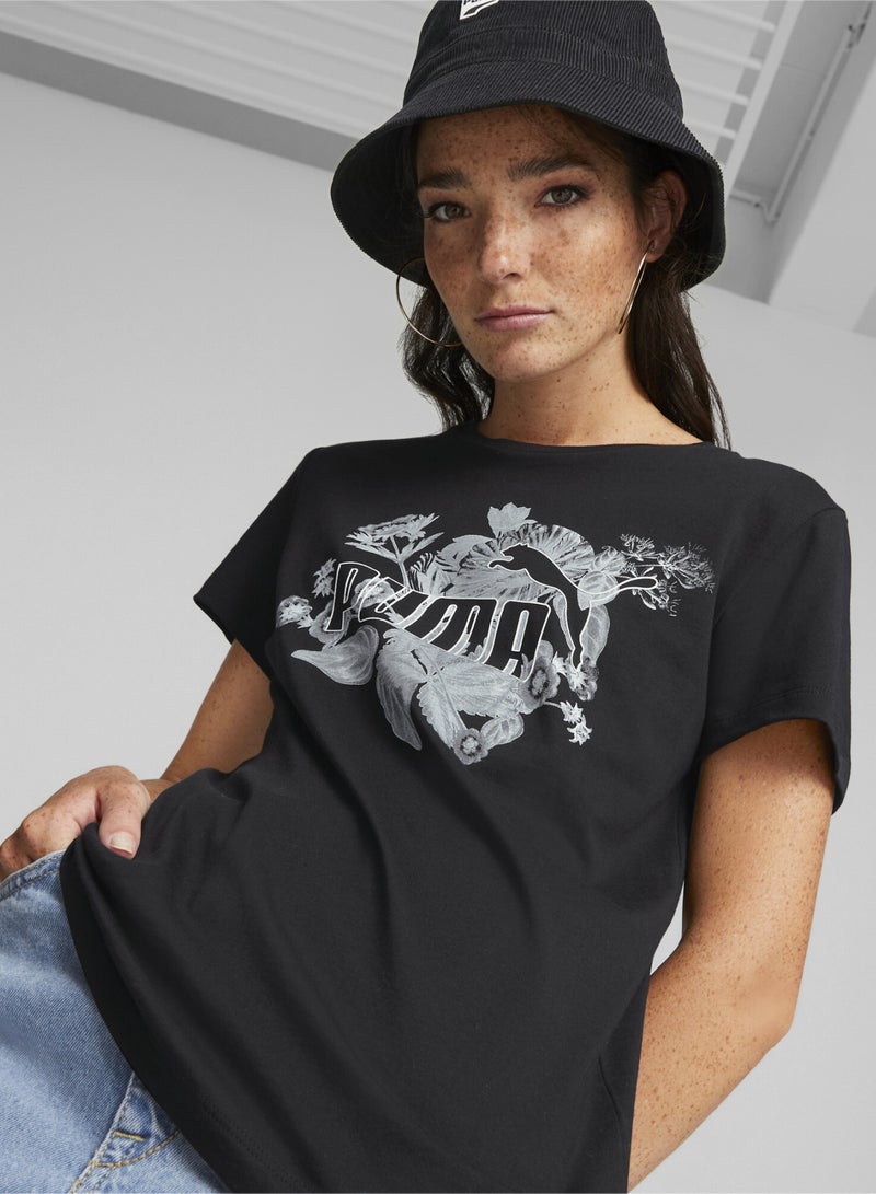 PUMA Frozen Flower Womens T-Shirt - Image 1