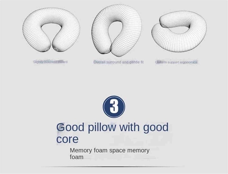 Neck Pillow for Travel with Sleep Eye Mask, Cute Travel Neck Pillow, Memory Foam Flight Sleeping Headrest Pillow for Boys & Girls, Airplane, Train, Car, Home Use (Green) - Image 3