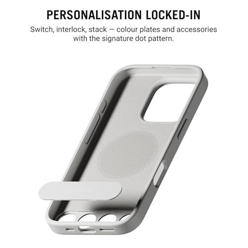 DailyObjects iPhone 16 Pro Stack Classic Magnetic Case Cover | Compatible with Magsafe | Camera & Body Protection | Shock/Scratch Proof| Dual Hybrid Protection | Wireless Charging - Slate Grey - Image 4