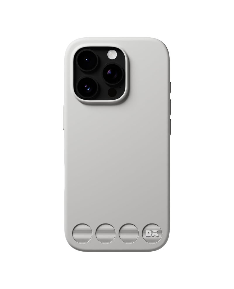 DailyObjects iPhone 16 Pro Stack Classic Magnetic Case Cover | Compatible with Magsafe | Camera & Body Protection | Shock/Scratch Proof| Dual Hybrid Protection | Wireless Charging - Slate Grey - Image 1