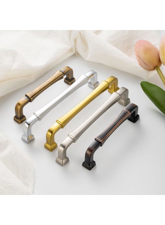 BEROSSA 10 Pack 5 Inch Antique Brass Cabinet Pulls Vintage Brass Cabinet Handles Brass Drawer Pulls 3175 Cabinet Hardware for Kitchen Cabinets Drawers Bedroom Dresser Bathroom Vanity - Image 2