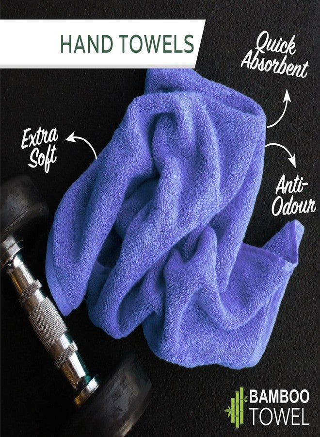 HEELIUM Bamboo Hand Towel | Ultra Absorbent & Anti-Bacterial | 3X Softer Than Cotton Towels | 65 X 40 cm - 600 GSM | Pack of 2 - Iris, Teal - Image 4