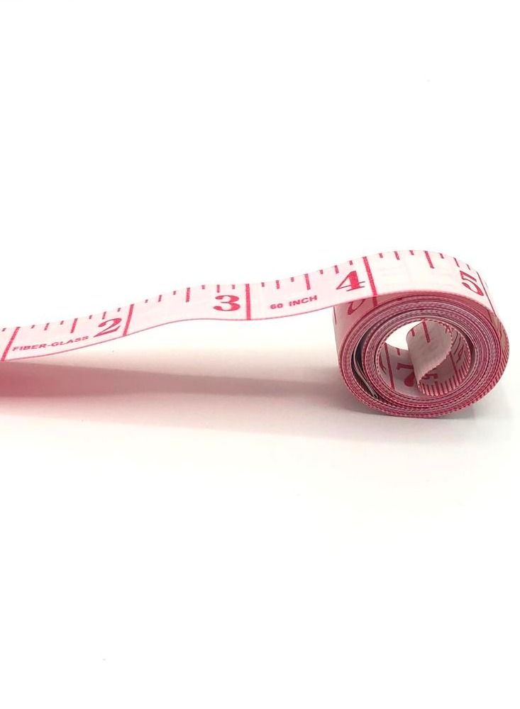 Sewing Tailor Ruler Tape Measure White/Rose 60inch - Image 1