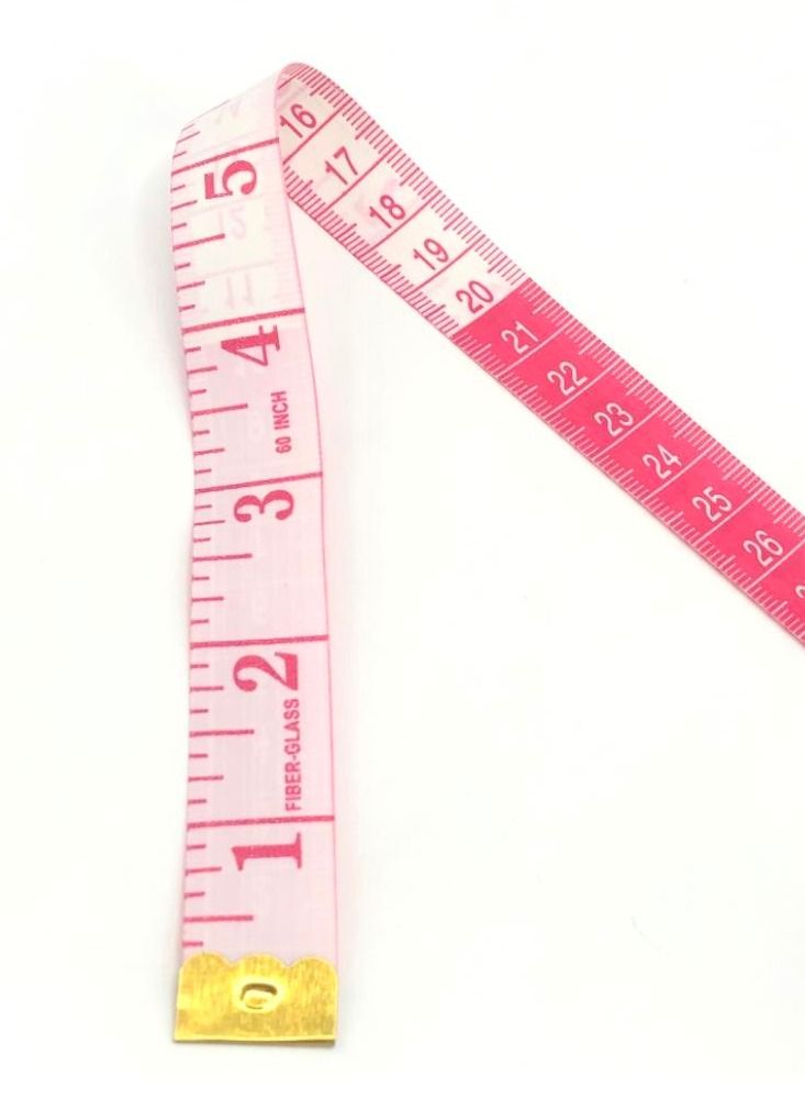 Sewing Tailor Ruler Tape Measure White/Rose 60inch - Image 2