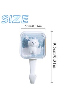 Y&D 3 Pcs Wall Hooks, Adhesive Hooks Lovely Pet Kawaii Creative Squirrel, Duck, Bear for Coat Hat Scarf Towel Key Decor  - Image 2