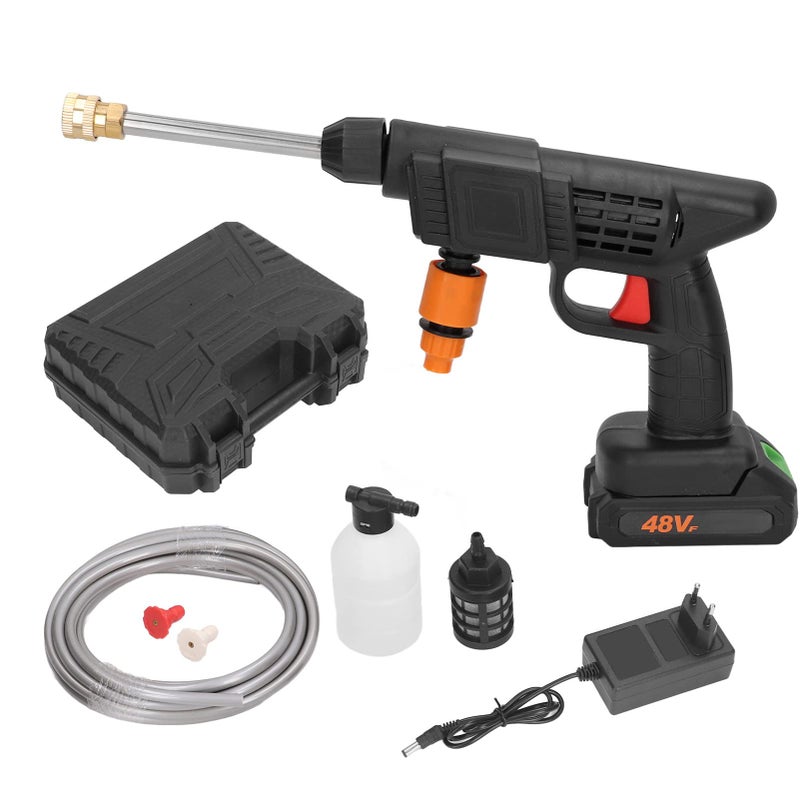 Focket Cordless Pressure Washer, Portable Electric Cleaner 90 Bars, Portable Cordless Electric Cleaner with 1200 mAh Battery for Car, Floor Cleaning and Watering - Image 1