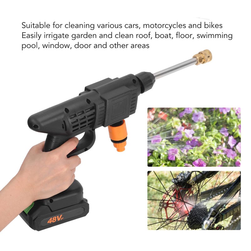 Focket Cordless Pressure Washer, Portable Electric Cleaner 90 Bars, Portable Cordless Electric Cleaner with 1200 mAh Battery for Car, Floor Cleaning and Watering - Image 3