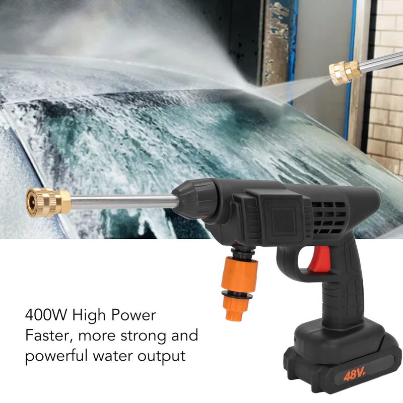Focket Cordless Pressure Washer, Portable Electric Cleaner 90 Bars, Portable Cordless Electric Cleaner with 1200 mAh Battery for Car, Floor Cleaning and Watering - Image 2