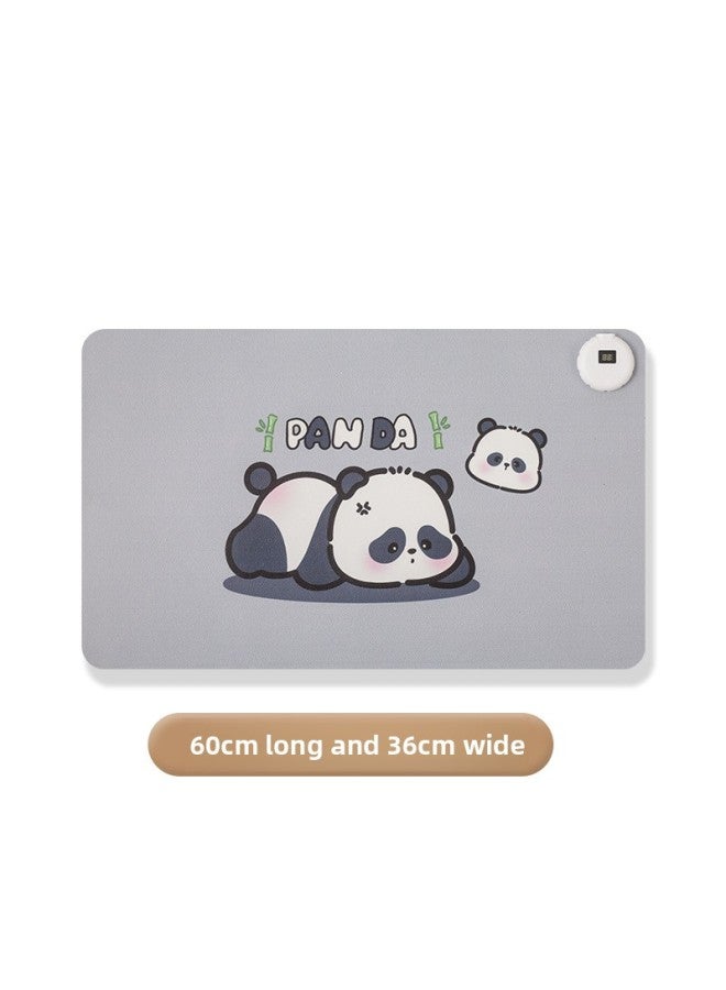 Hand Warmer Desk Mat Heating Pad Student Office Desk Mat Waterproof Hand Warmer Mouse Pad-Pattern:60*36 Pattern Gray - Image 1