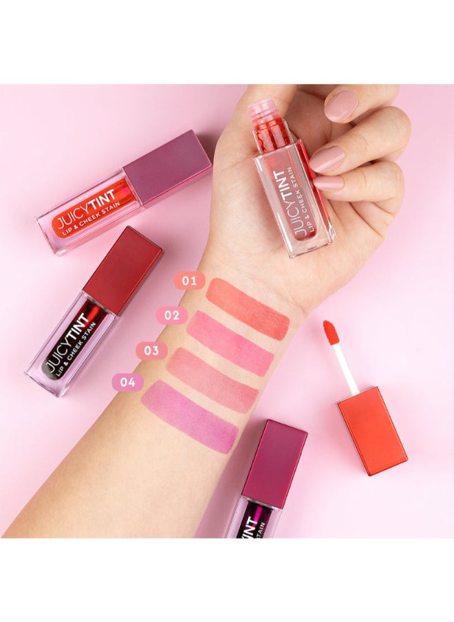 Golden Rose Juicy Tint Lip & Cheek Stain No:01 Peach Sorbe  - Image 2