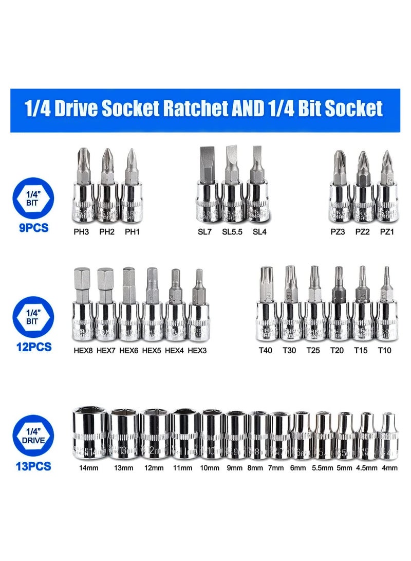 Generic Mechanic Tools Kit for Automotive Repair - 46 Pieces - 32x19.5x18 cm - Black  - Image 4