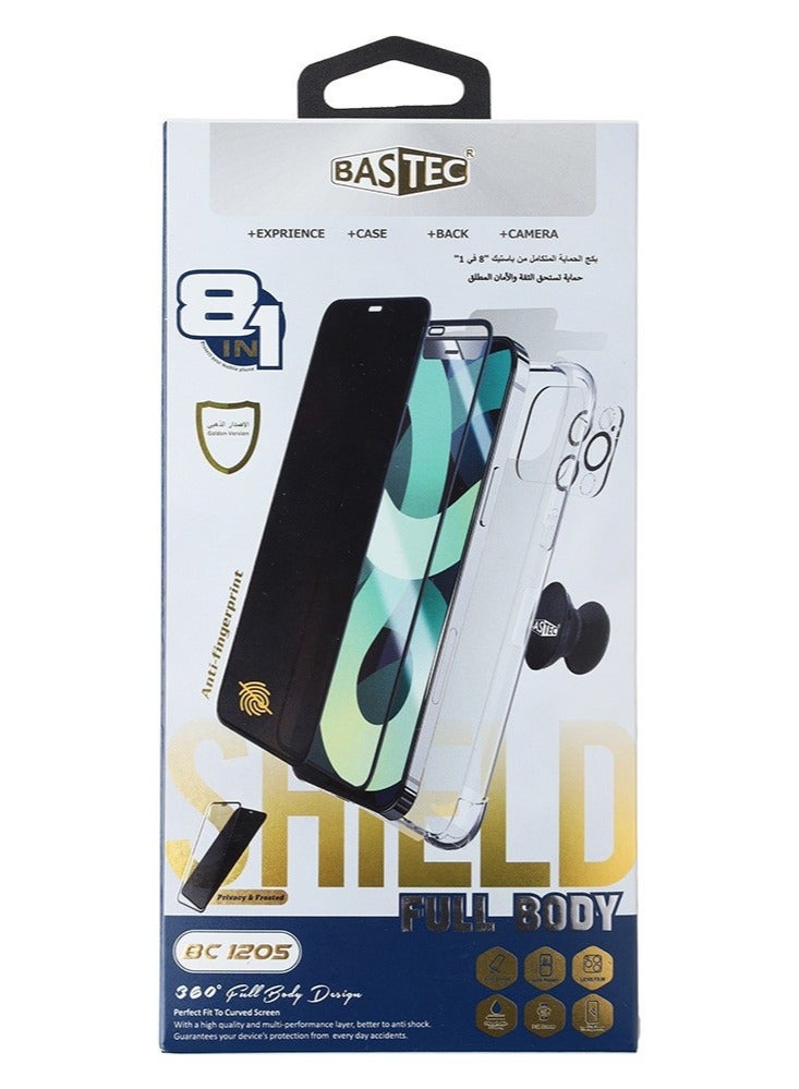 Bastec An Integrated Mobile Protection Package For IPhone 15 Pro , Consisting Of Front Protection, Back Protection, And Thermal Wrapping Edges - Mobile Cover - Camera Protection - Installation And Cleaning  - Image 1