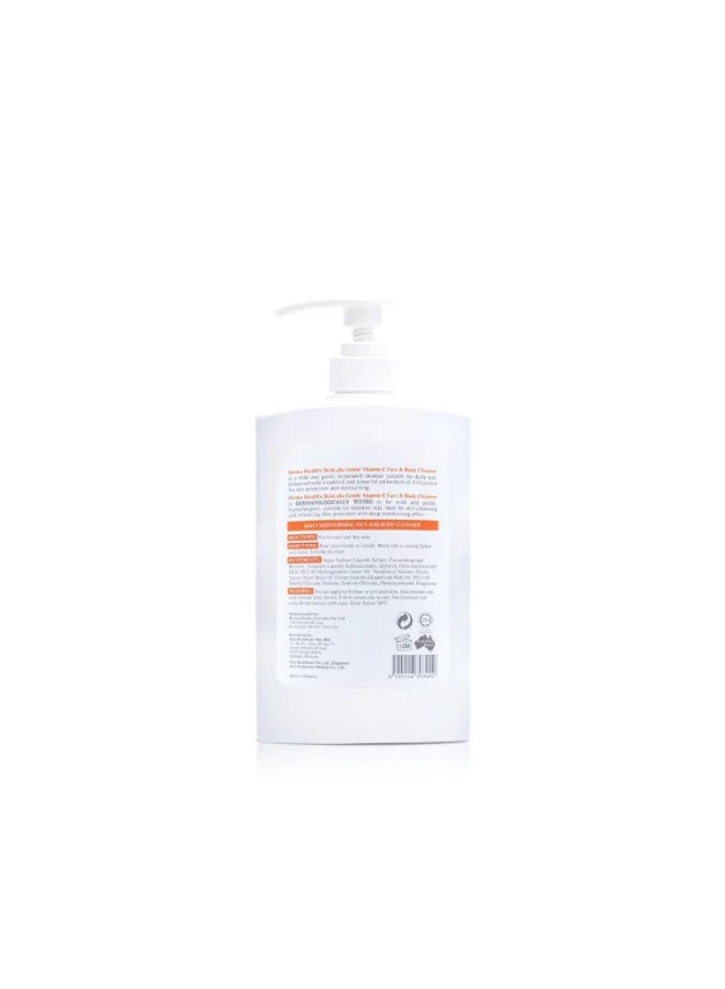 SKINLAB Derma Health SkinLabs Gentle Vitamin E Face & Body Cleanser 1000ml, Hypoallergenic Daily Skin Cleanser for Sensitive Skin, Moisturizing Face and Body Wash with Vitamin E & Rice Bran Oil - Image 2