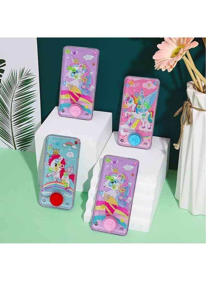 بارتيت لعبة مائية يدوية لطيفة على شكل وحيد القرن من بارتيت، لعبة رمي حلقات فقاعات الماء، ألعاب مائية، ألعاب عائلية للسفر، هدية مثالية للأطفال الأولاد والبنات (عبوة من قطعة واحدة) - Image 4