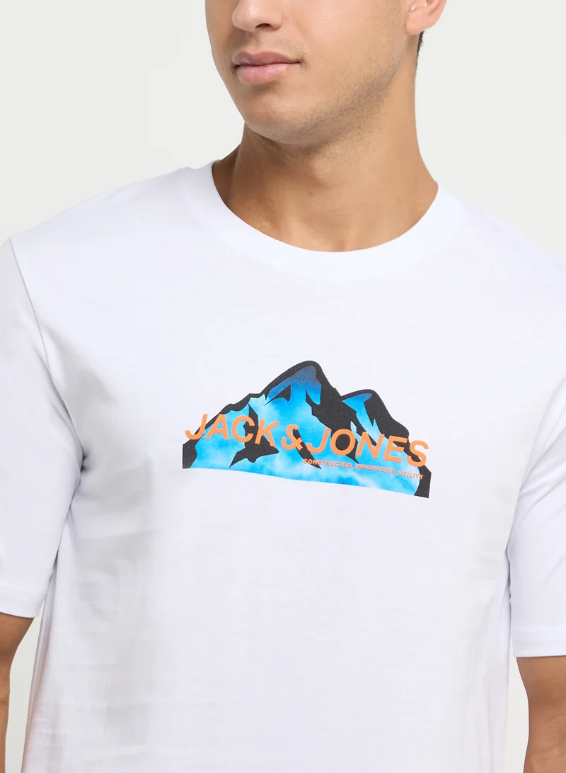 JACK & JONES Jcomountain Graphic Short Sleeve T-Shirt