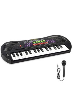Kids Keyboard Piano, 32 Keys Multifunction Electric Keyboard Piano for Kids, Kids Piano Musical Instruments Gift Toy for 3 4 5 6 7 8 Year Old Boys and Girls (Black)