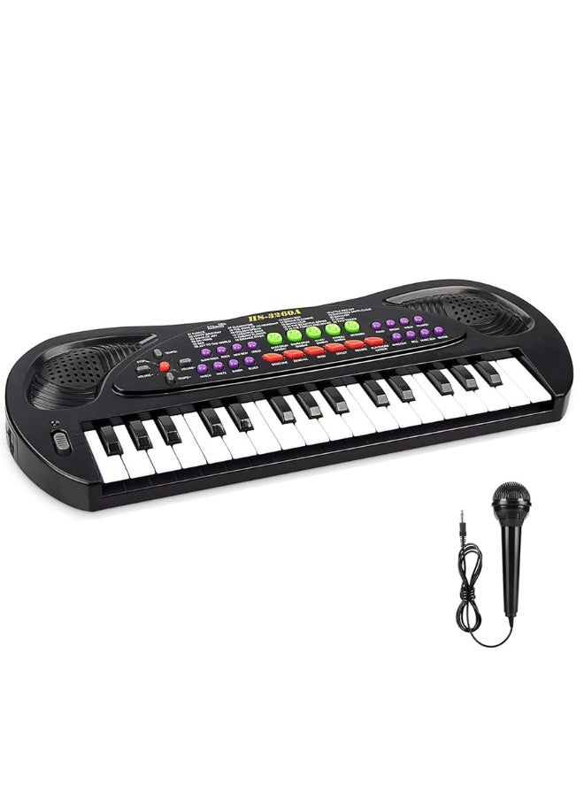 aPerfectLife - Kids Keyboard Piano, 32 Keys Multifunction Electric Keyboard Piano for Kids, Kids Piano Musical Instruments Gift Toy for 3 4 5 6 7 8 Year Old Boys and Girls (Black) - Image 1