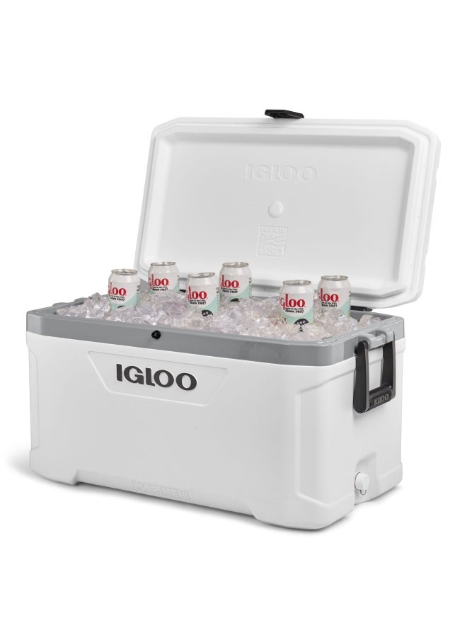 Igloo Latitude Marine Ultra 70 Cooler Box - White / Moonscape Gray  - Image 2