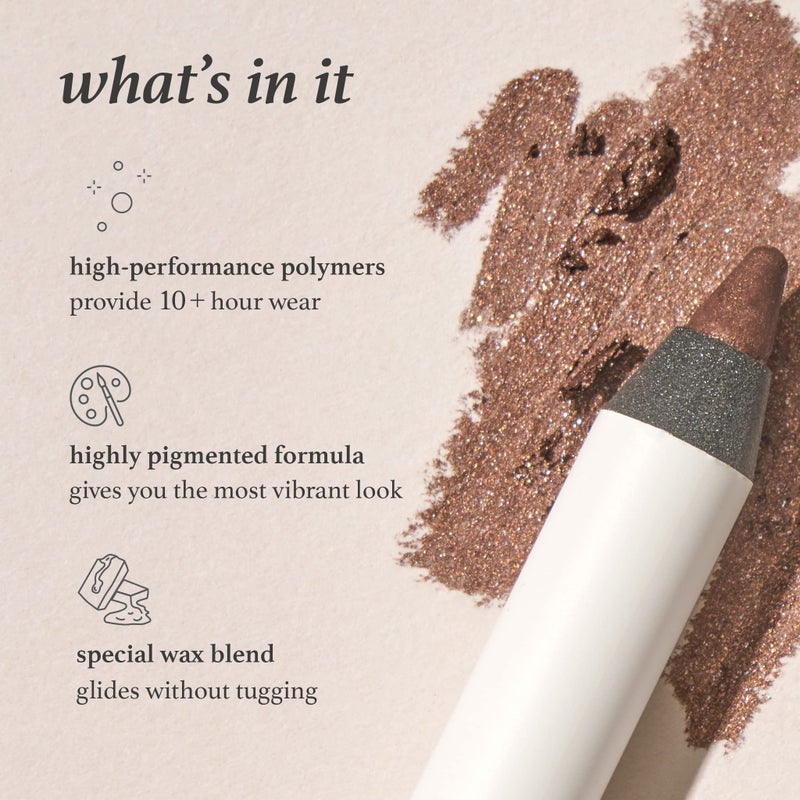 Julep When Pencil Met Gel Sharpenable Multi-Use Longwear Eyeliner Pencil - Sage Grey Shimmer - Transfer-Proof - High Performance Liner Sage Grey - Image 3