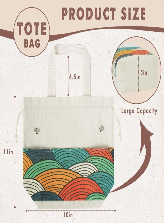 TOGETRUE Yarn Bag, Knitting Crochet Tote Bag, Yarn Storage Bags Organizer, Crochet Bags for Crocheting Project, Store Skein Ball, Short Knitting Needle (Color Arc) - Image 3