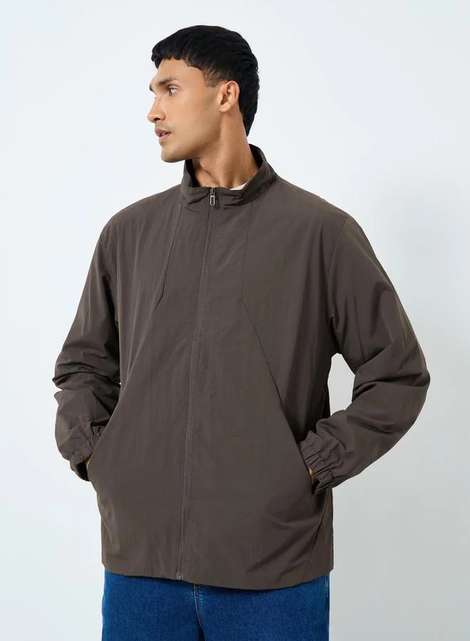 Styli  Styli Men Oversized Lightweight Zip Up Jackets for Men | Best Price UAE