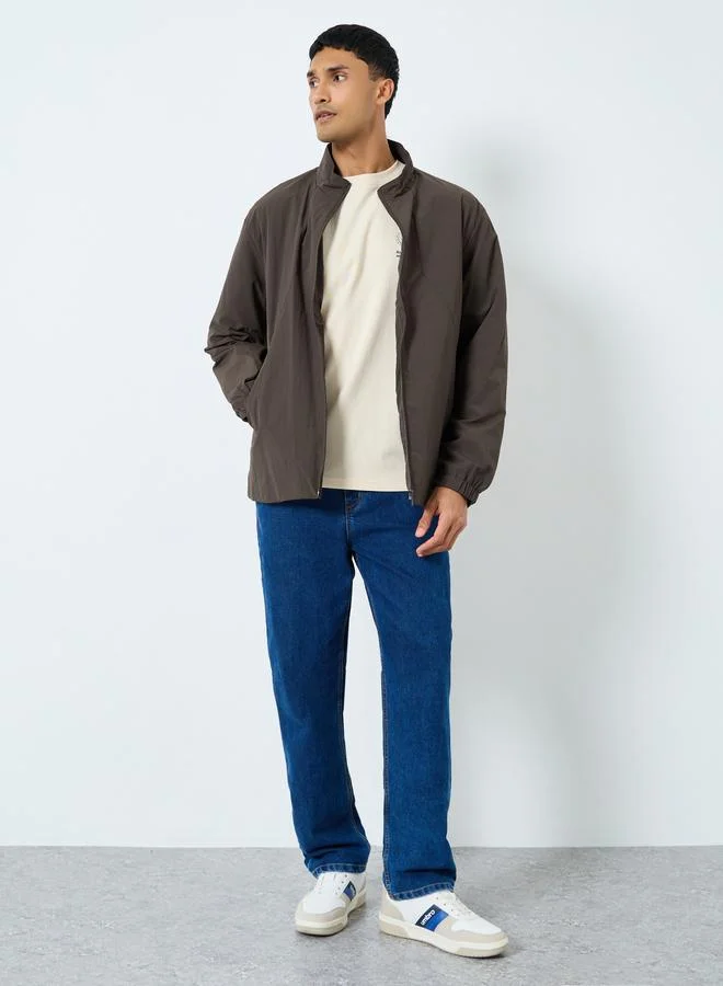 Styli Styli Men Oversized Lightweight Zip Up Jackets