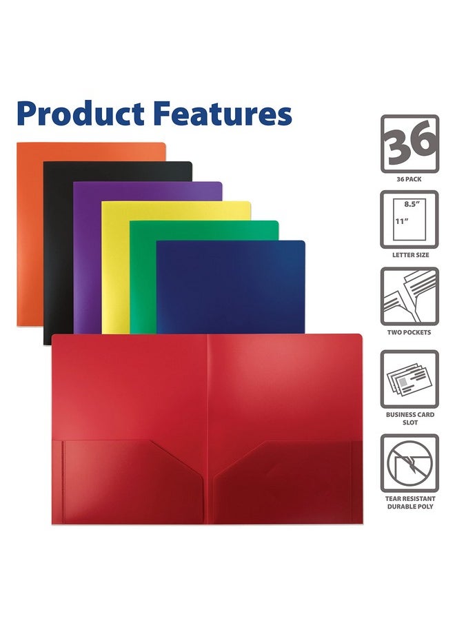 Poly 2 Pocket Folders Heavyweight 36 Piece - pzsku/Z9F660C372186FB5E7F8DZ/45/_/1721982090/46eb8dfe-63d2-48bd-ae3f-2acce4e73c84