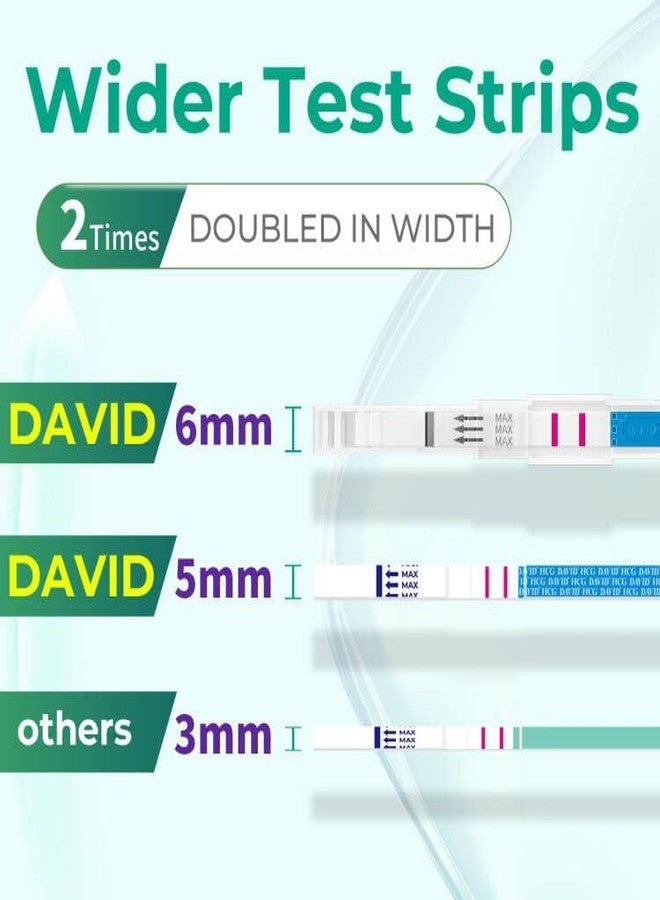 DAVID Pregnancy Test 16 Counts HCG Midstream Tests Early Detection, 6 Days Earlier Than The Missed Period, 6 Lightweight Pregnancy Tests and 10 Pregnancy Tests Strips - Image 3