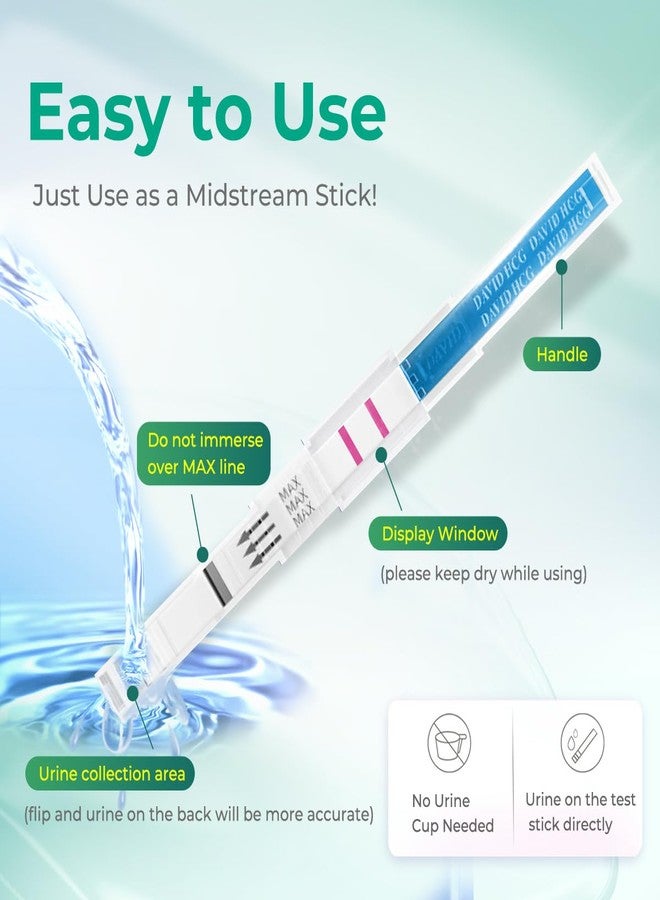 DAVID Pregnancy Test 16 Counts HCG Midstream Tests Early Detection, 6 Days Earlier Than The Missed Period, 6 Lightweight Pregnancy Tests and 10 Pregnancy Tests Strips - Image 4