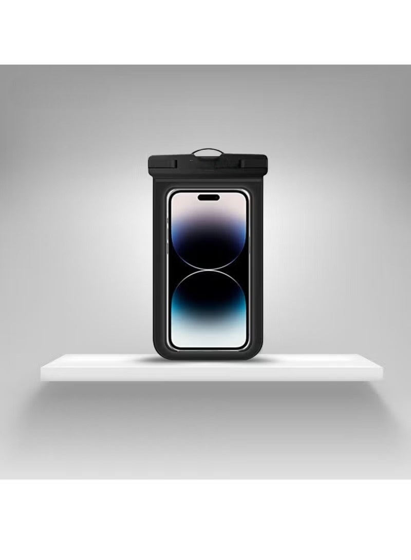 ترينفي جراب مقاوم للماء للجوال مع وظيفة شاشة تعمل باللمس، جراب مقاوم للماء وحقيبة جافة للهاتف المحمول، جراب عالمي مقاوم للماء للهاتف المحمول للانجراف والغوص والسباحة - يناسب جميع الهواتف الذكية حتى 7 بوصات - Image 2