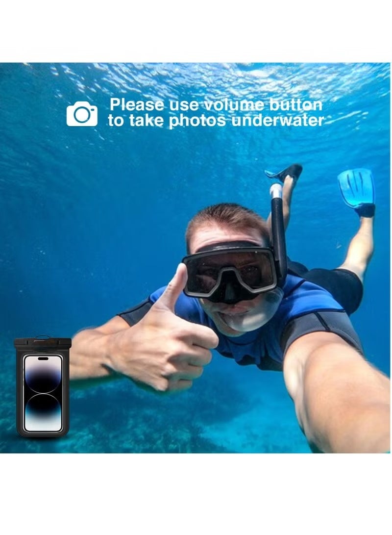 ترينفي جراب مقاوم للماء للجوال مع وظيفة شاشة تعمل باللمس، جراب مقاوم للماء وحقيبة جافة للهاتف المحمول، جراب عالمي مقاوم للماء للهاتف المحمول للانجراف والغوص والسباحة - يناسب جميع الهواتف الذكية حتى 7 بوصات - Image 4