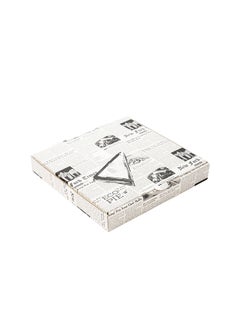 Restaurantware Restaurantware-Eco Pie 16.1 x 1.7 Inch Pizza Boxes, 50 Corrugated Pizza Delivery Boxes - Repurpose As Plates, Sturdy, Newsprint And White Paper Take Out Boxes, Greaseproof, Disposable 