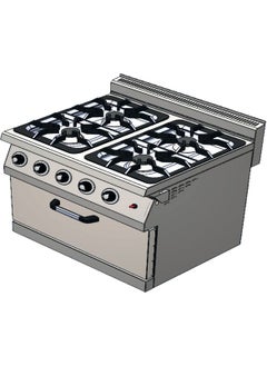 CSA Inox Karacasan Industrial 700 Series Counter Top 4+1 Oven LPG Cylinder Range 
