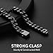 ChainsHouse Mens Cuban Link Chain Black Miami Cuban Chain Necklace for Men 9mm Wide Hip Hop Mens Jewelry 24 - Image 3