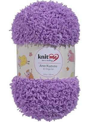 Knit Me 5 Pieces Mother's Lamb Blanket Cardigan Lamb Hand Knitting Yarn 708 Lavender  - Image 1