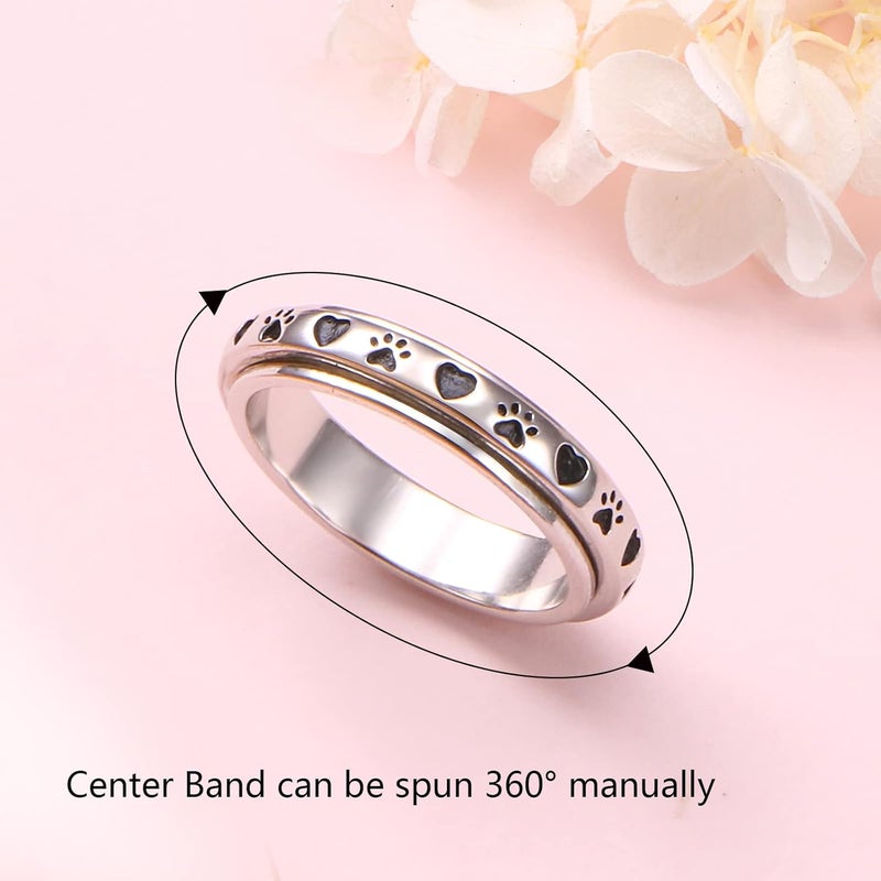 Ladytree Anxiety Relieve Spinner Rings Sterling Silver Worry Stress Relieving Boredom ADHD Autism Ring for Women Men - Image 2