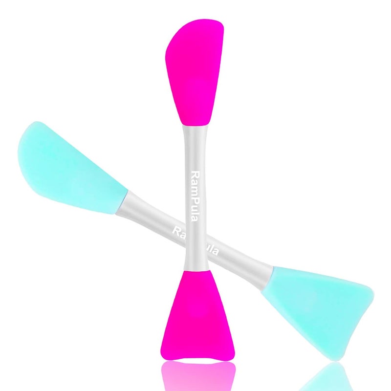 Mask Applicator Silicone Face Brush Face Mud Cream,Clay Mask,DIY,Modeling Mask Brushes DIY Mud Mixing Spatula Double-end Handheld Scoop Skin Care Make up Foundation Gel Cosmetic Tool