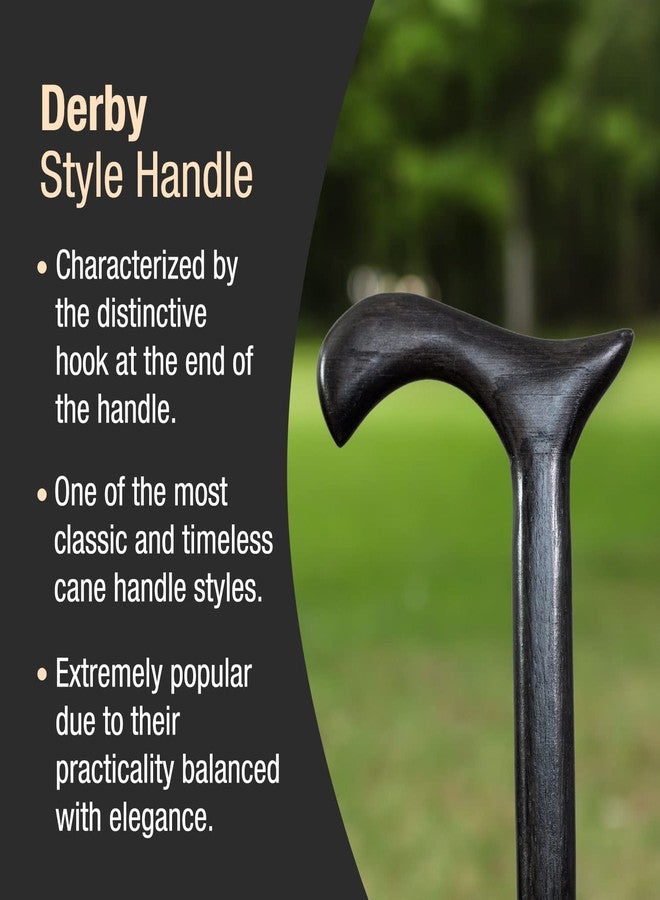 Brazos Handcrafted Wood Walking Cane, Twisted Oak, Derby Style Handle, for Men & Women, Made in the USA, Flint, 37" - Image 4