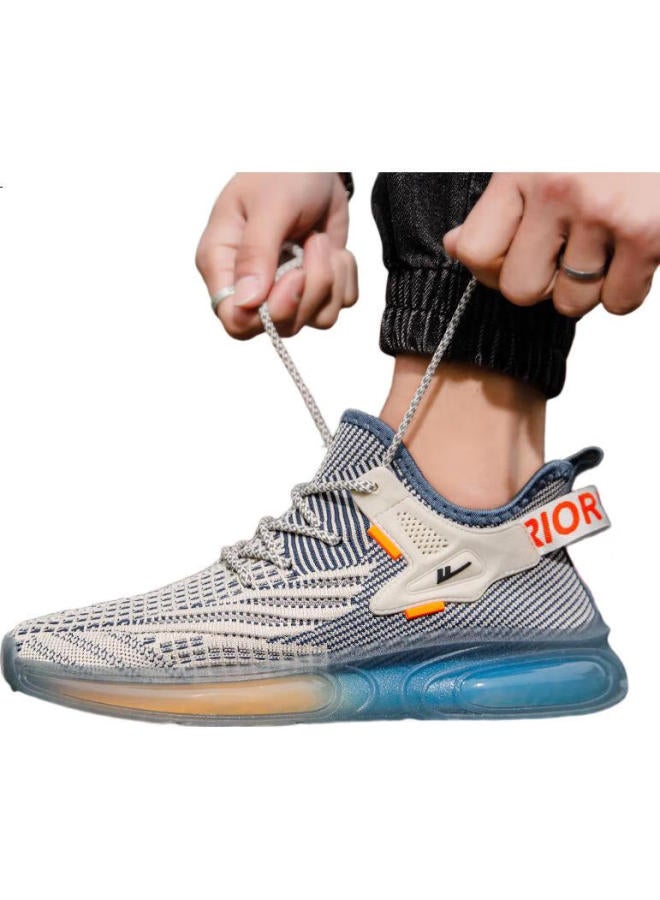 Pull Back Warrior Men'S Coconut Shoes Summer New Men'S Shoes Trendy Breathable Mesh Shoes Men Milky Blue Size 45 - Image 3