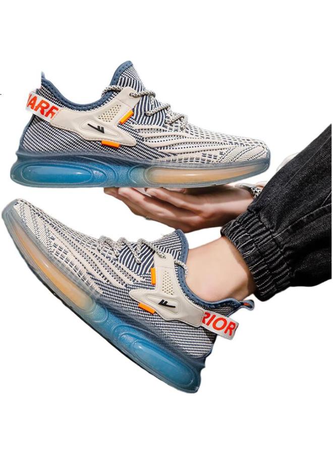 Pull Back Warrior Men'S Coconut Shoes Summer New Men'S Shoes Trendy Breathable Mesh Shoes Men Milky Blue Size 45 - Image 2