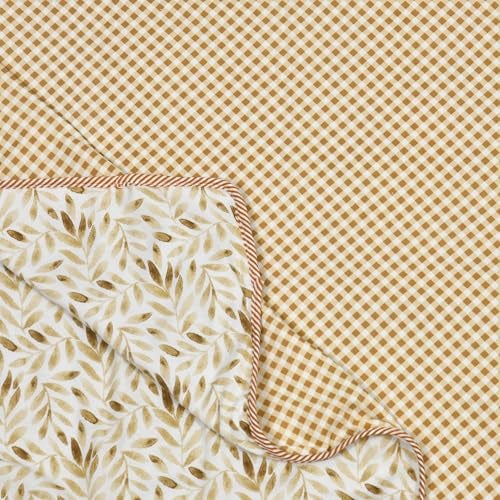 Tzafrir Dohar Double Bed Cotton | AC Blanket Summer| Soft Light Weight, Quilt, Duvet King Size 84"x96" -Brown Pack of 1 - Image 5