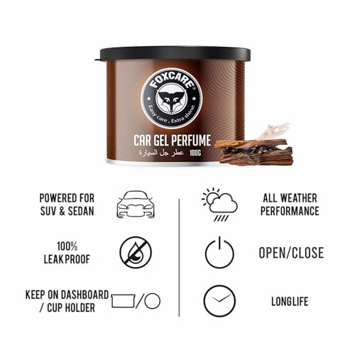 Foxcare Oud Infini Gel Perfume 100g | Long Lasting Air Freshener for Car Interior | Premium Gel Fragrance | Odor Eliminator for Home Office | Luxury Interior Accessory - Image 4