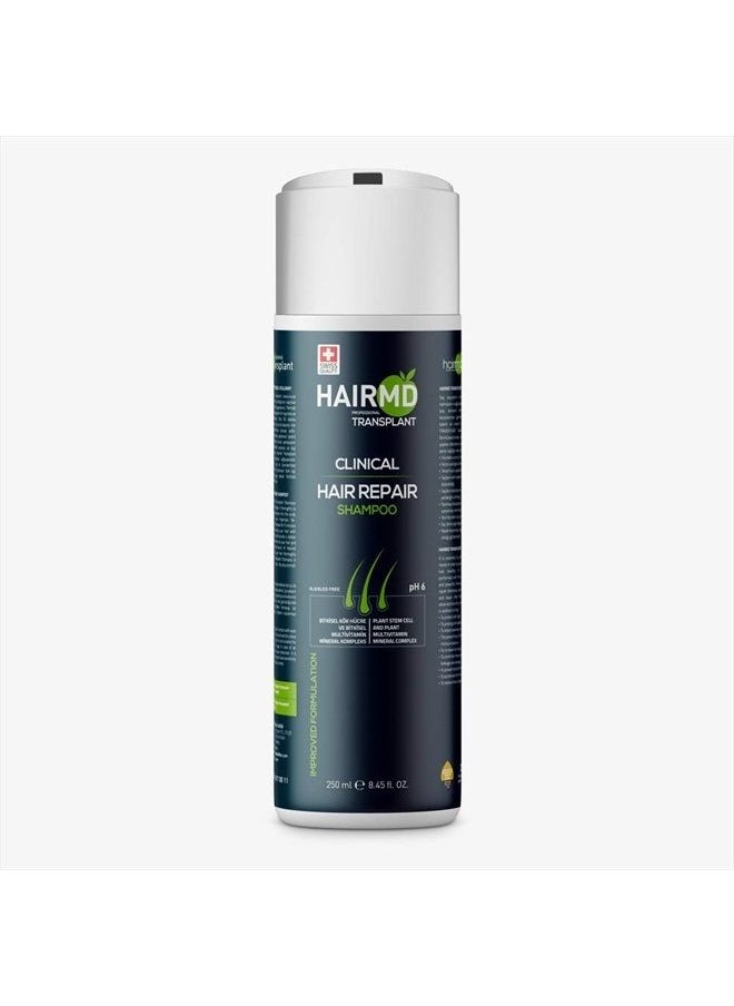 hairmd - Transplant Hair Repair Set - Hair Regrowth Set with 250 ml Regenerating Shampoo and 150 ml Repair Foam - Rich in Biotin, Keratin, Saw Palmetto - Suitable for All Hair Types - Image 1